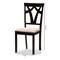 Baxton Studio Sylvia Sand Upholstered and Espresso Brown Finished Dining Chair, PK2 149-8961 - alternate 3